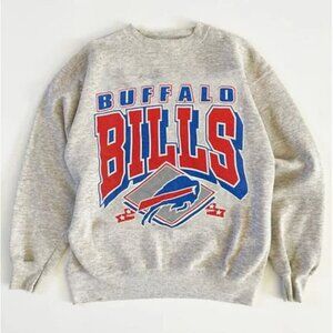 Vintage Buffalo Football Crewneck Sweatshirt, 90s Buffalo Bills NFL Sweatshirt